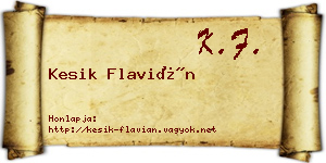 Kesik Flavián névjegykártya